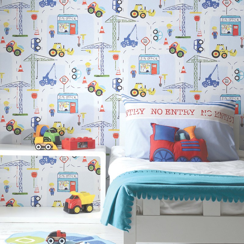 Papel De Pared Make Believe – Roadworks Ahead Blue 11051 - Imagen 2