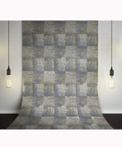 Alternative view of Papel De Pared Metal Panel Blue 65162